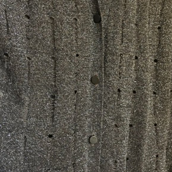 Slouchy Grey & Silver Gap Cardigan, Medium - Picture 5 of 5